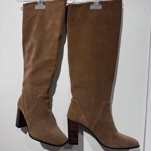 Zara Tan Heeled Boots